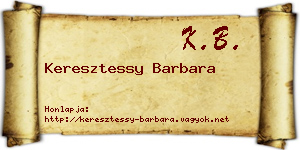 Keresztessy Barbara névjegykártya