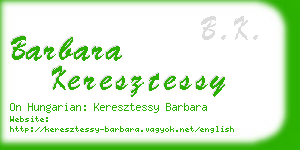 barbara keresztessy business card